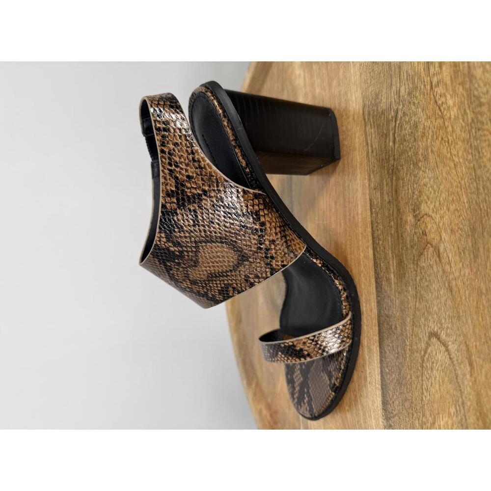 French Connection Women's Lori Sandals In Snakeskin Print Size 9 NWB - Picture 10 of 13